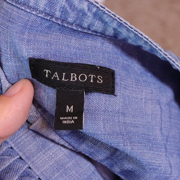 Talbots | Chambray Sleeveless Top Medium - Picture 5 of 6